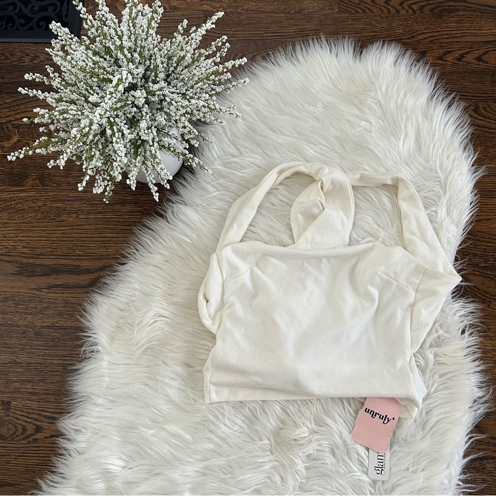 NWT Boutique White Crop